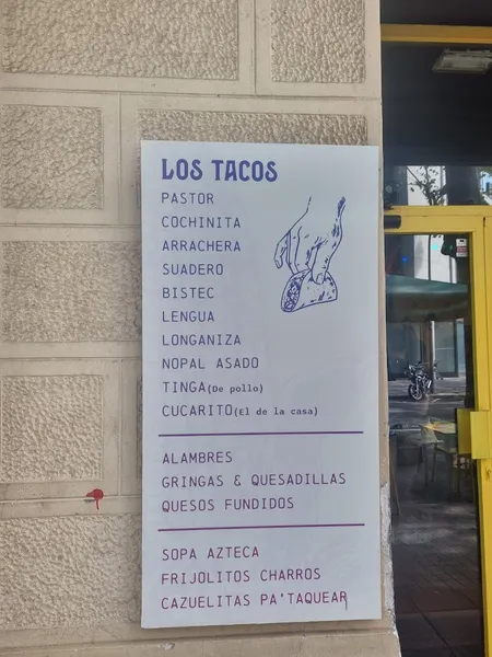 menu 1 of La Taqueria