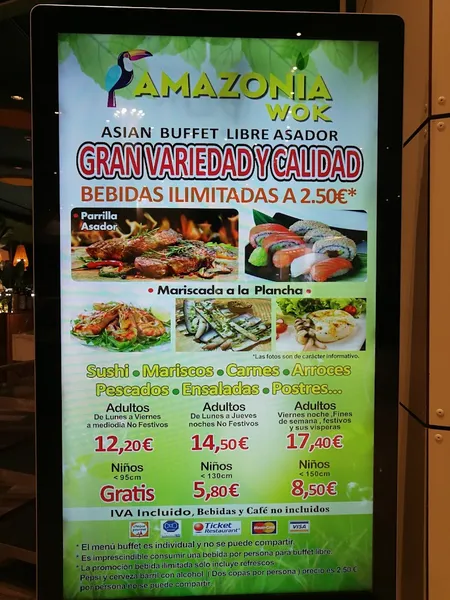 menu 0 of Amazonia Wok CC Lagoh Sevilla