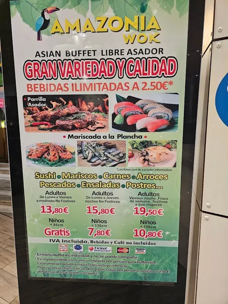 menu 1 of Amazonia Wok CC Lagoh Sevilla