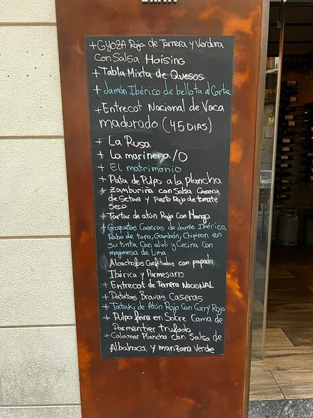 menu 2 of Bar Vino y Más Elx