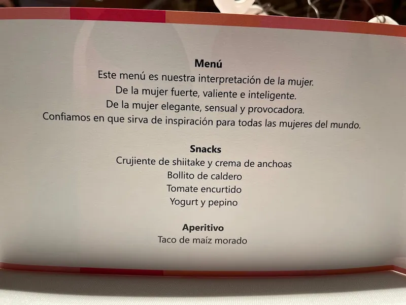 menu 2 of Restaurante La Finca