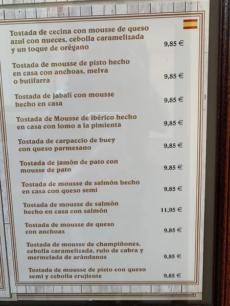 menu 0 of Bar La Botifarra