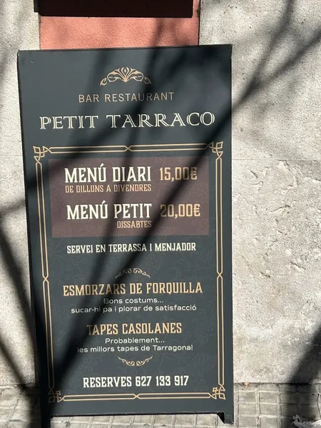 menu 1 of Bar restaurante Petit Tàrraco