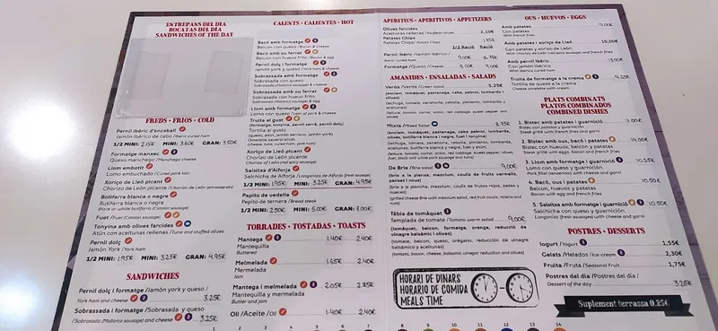 menu 0 of L'Entrepà