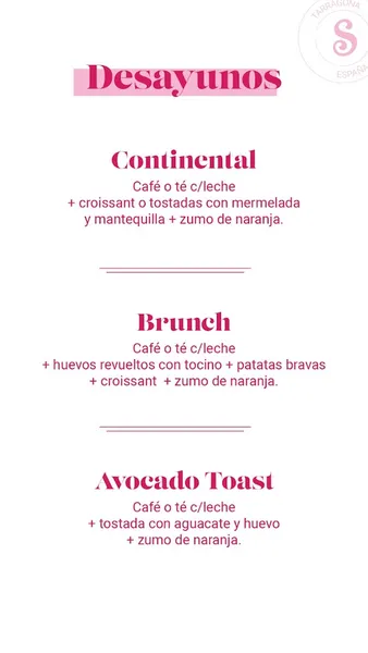 menu 1 of Café & pastelería Sil