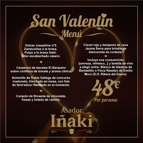 menu 2 of Asador Iñaki