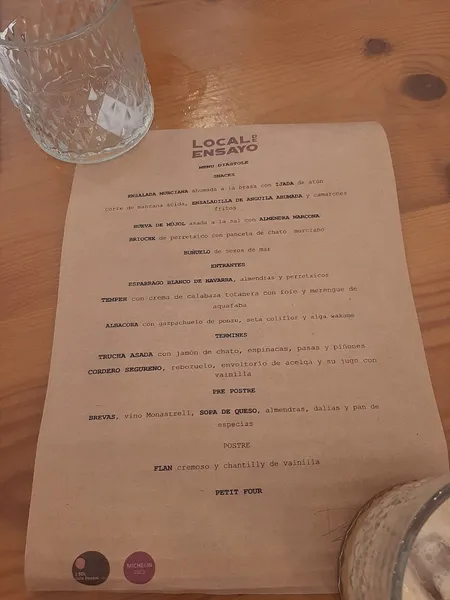 menu 0 of Local de Ensayo