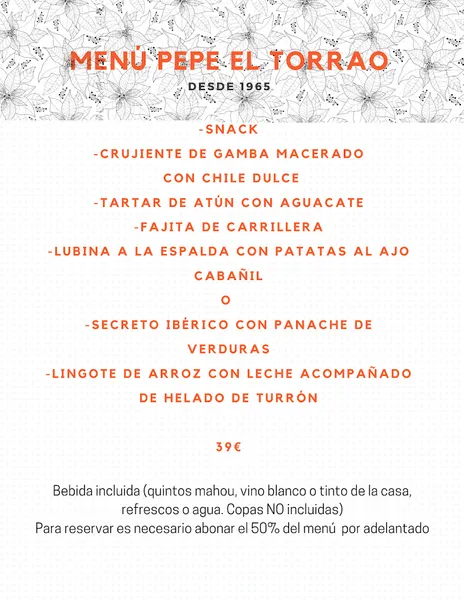 menu 0 of Restaurante Pepe El Torrao