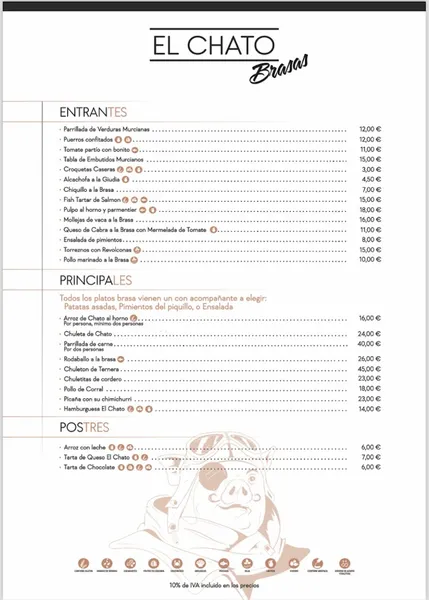 menu 0 of El Chato