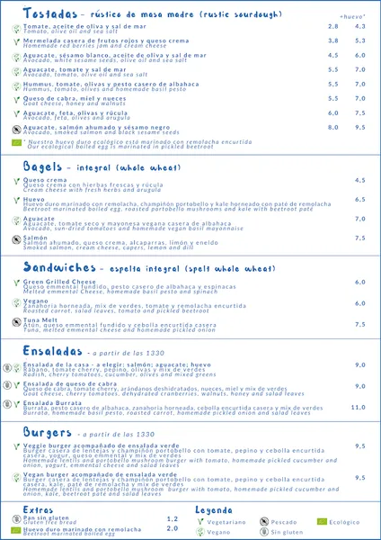 menu 0 of Café ArtySana - Ruzafa