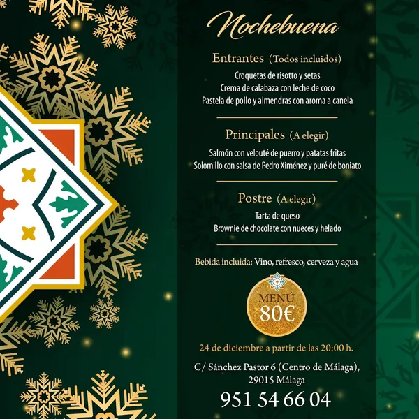 menu 2 of Restaurante Mosaico Málaga