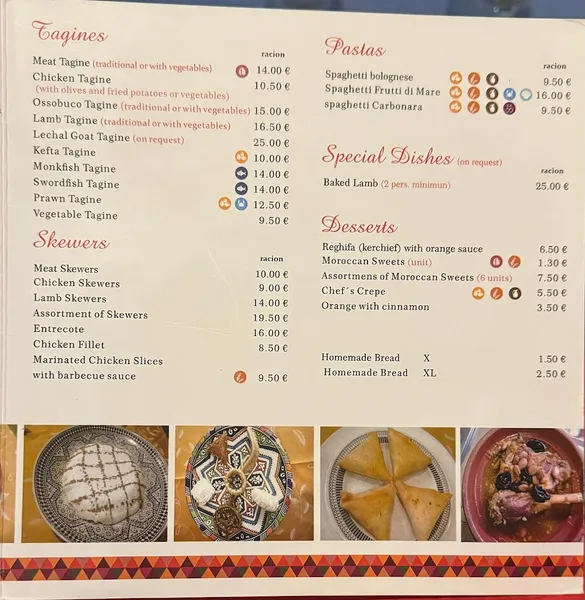 menu 1 of Azafrán