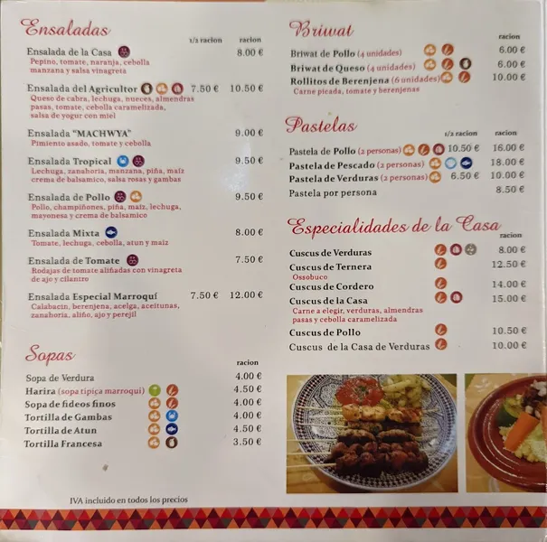 menu 0 of Azafrán