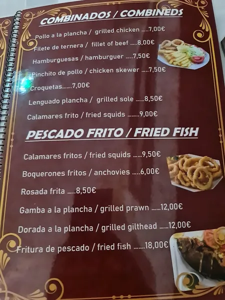 menu 1 of restaurante Marrakech