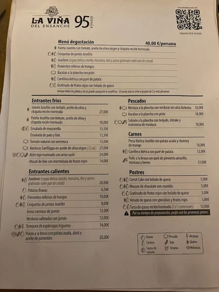 menu 2 of La Viña del Ensanche