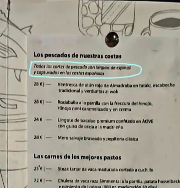 menu 2 of Restaurante Casa de Pías