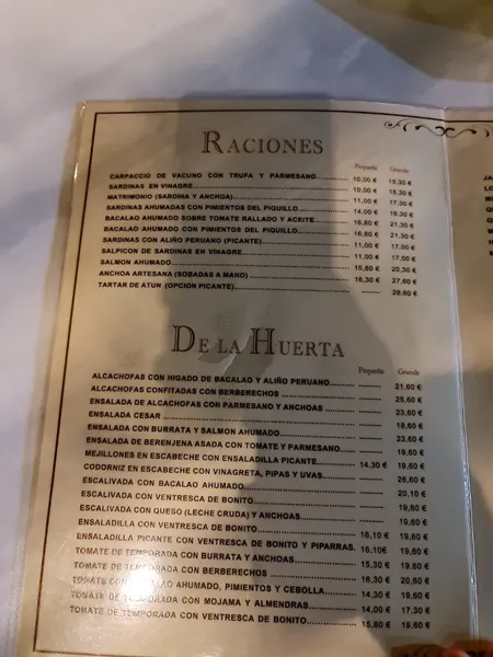 menu 2 of El Enfriador