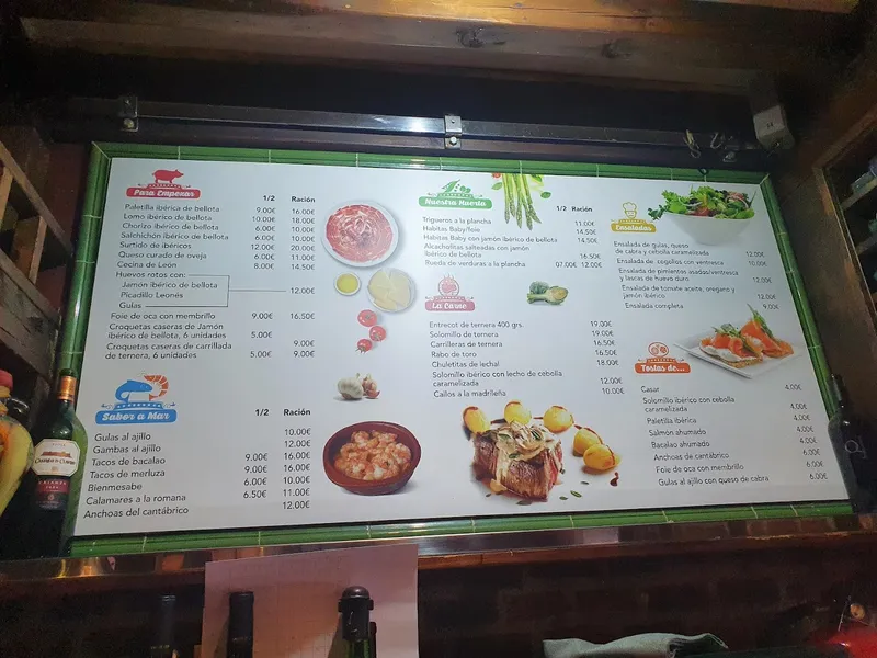 menu 0 of La Taberna de Rafa