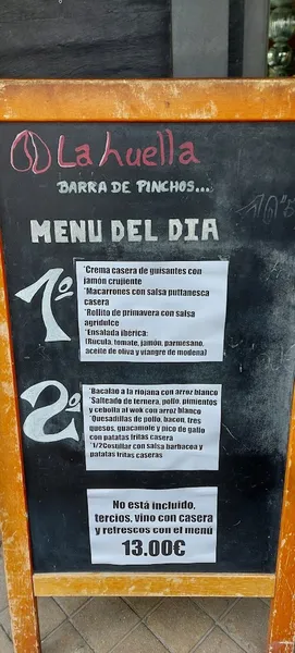 menu 0 of Bar La Huella
