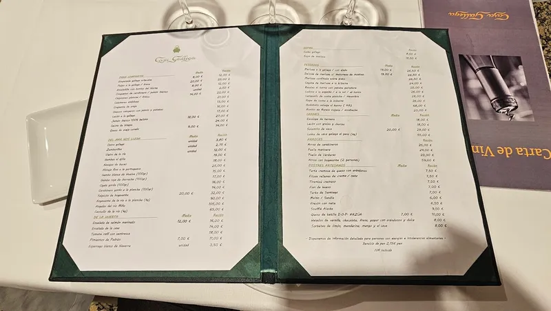 menu 0 of Restaurante Casa Gallega