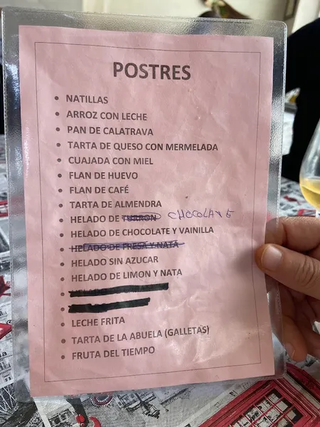 menu 0 of Bar los Buenos Amigos