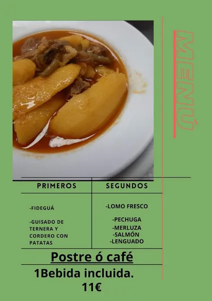menu 2 of Bar Bodega Paquito C.B.