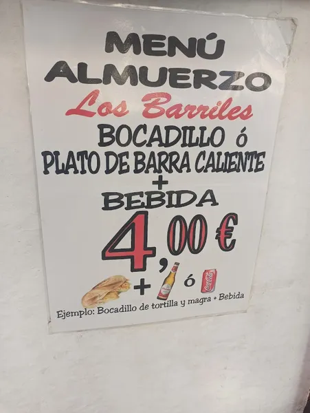 menu 1 of Restaurante los Barriles