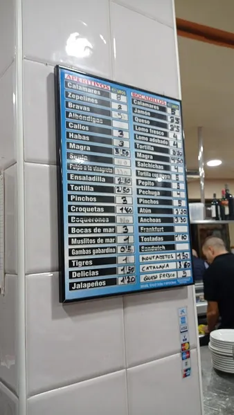 menu 2 of Bar El Palmeral y la Dama