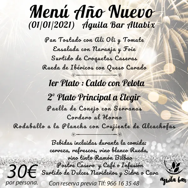 menu 1 of Águila Bar Altabix