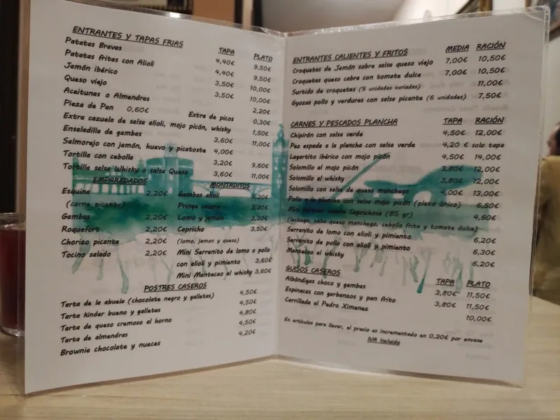 menu 2 of En La Espero Te Esquina