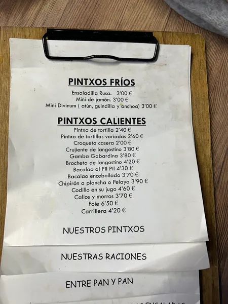 menu 0 of Restaurante Divinum