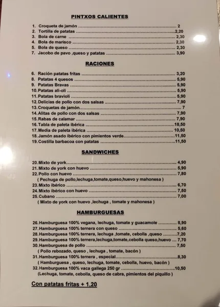 menu 0 of CONNEMARA