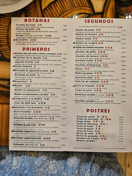 menu 1 of Cómete México