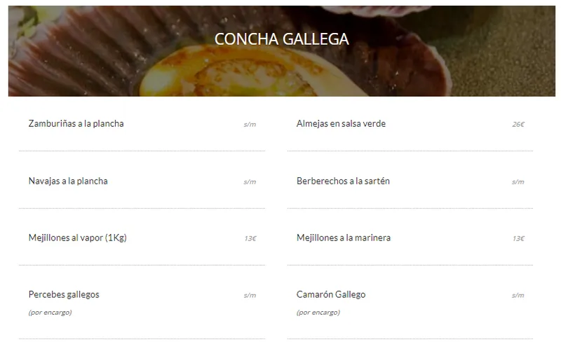 menu 2 of Saraiba
