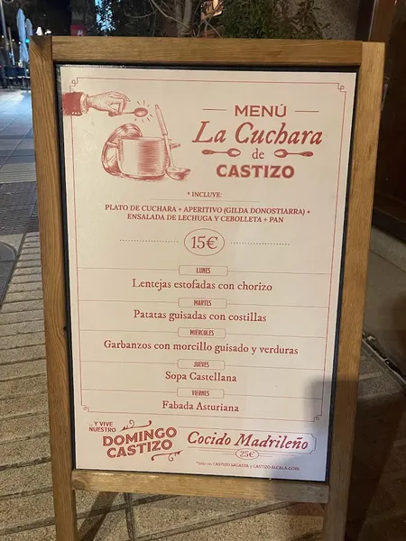 menu 1 of Castizo Alcalá-Goya