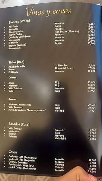 menu 2 of Restaurante Luz de Luna