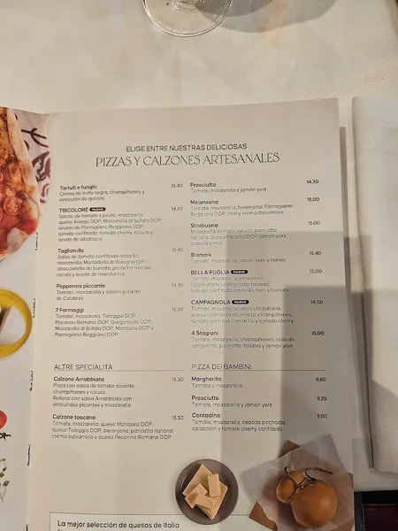 menu 0 of Restaurante La Tagliatella | C/ Don Jaime, Zaragoza