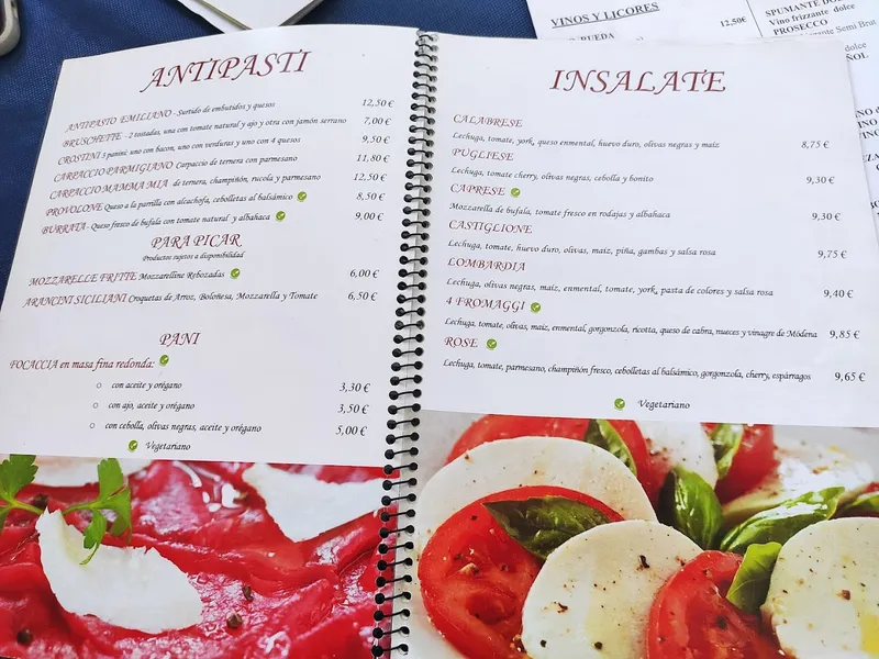 menu 1 of Restaurante Pizzería Mamma Mia