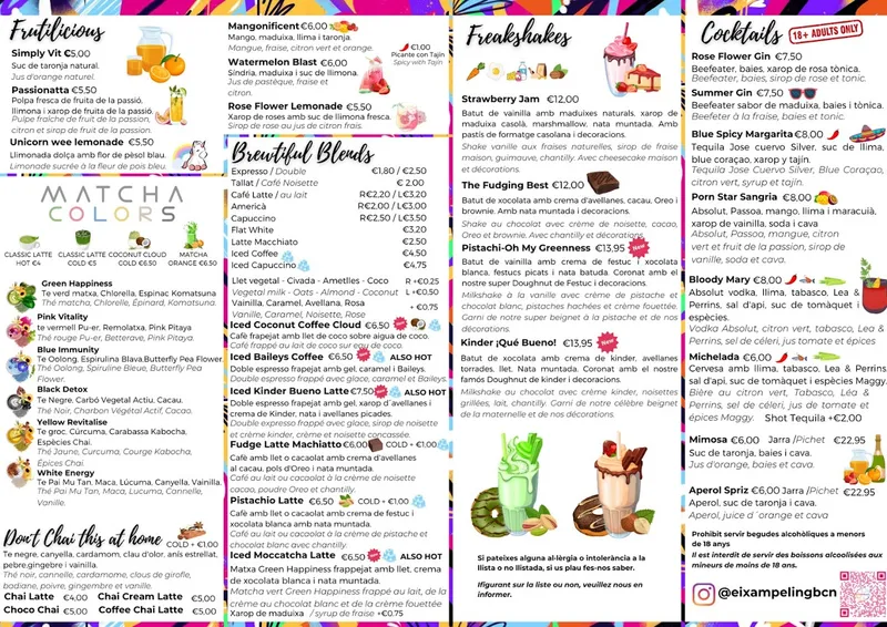 menu 1 of Eixampeling Brunch Café