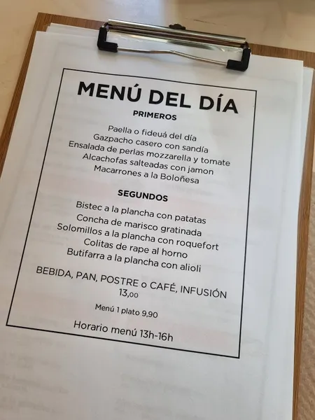 menu 0 of Restaurante Cafetería EL PILAR