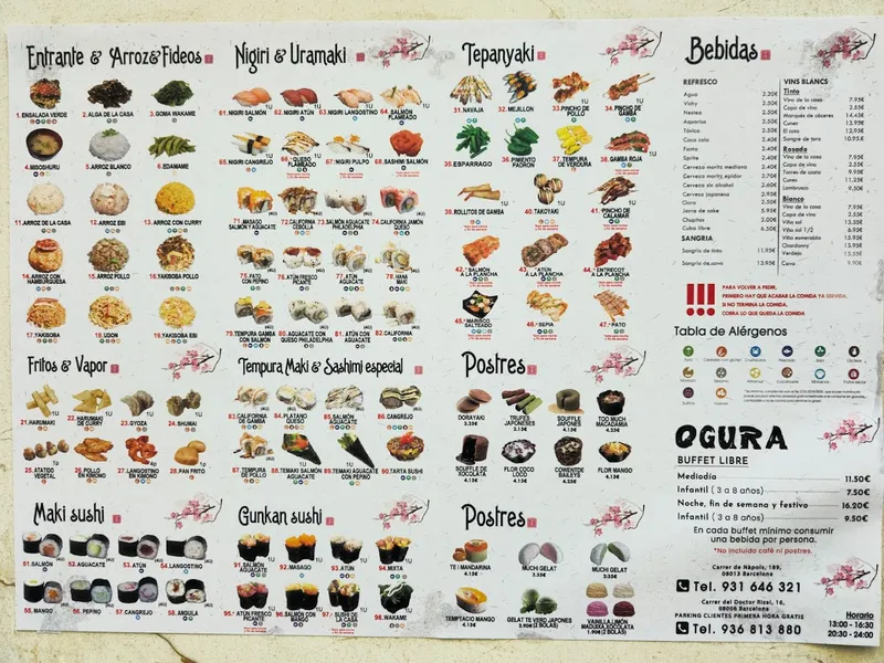 menu 1 of Restaurante Ogura