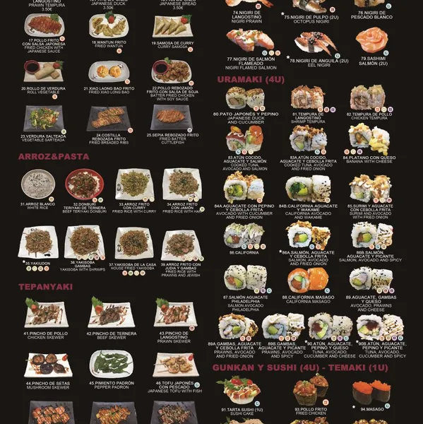menu 1 of Yamada Sushi