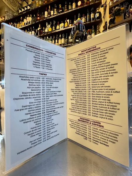 menu 0 of Quimet & Quimet