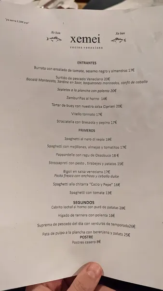 menu 0 of Xemei