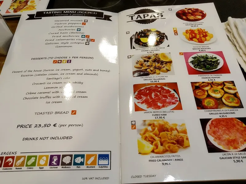 menu 2 of Restaurante Escairon