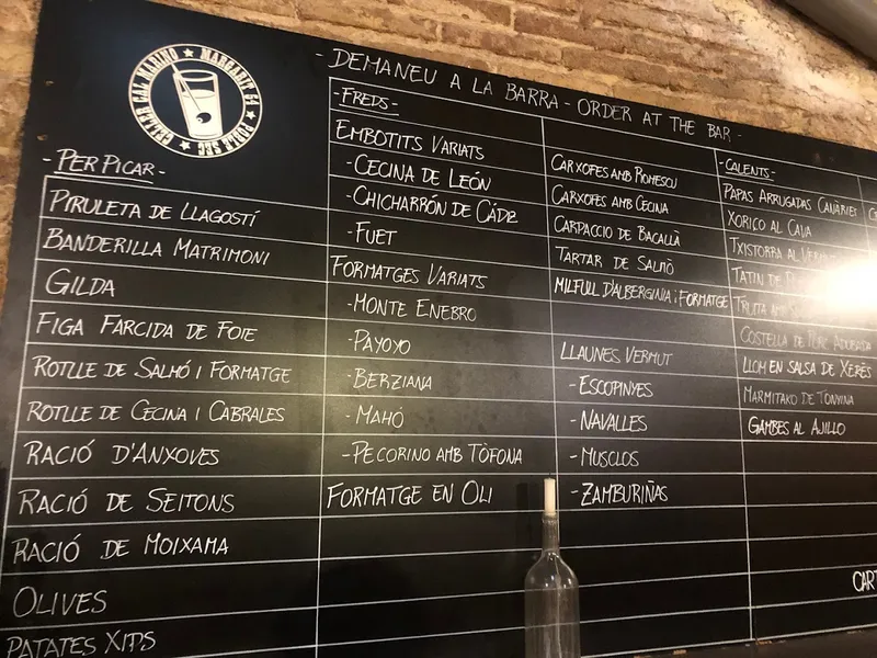 menu 1 of Bodega Cal Marino