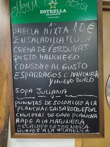 menu 0 of La Fragua
