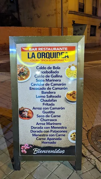menu 2 of Bar Restaurante Ecuatoriano La Orquídea