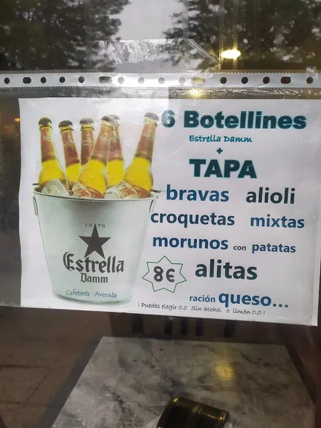 menu 0 of Cafetería Avenida