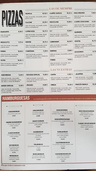 menu 0 of SOCO Poblenou